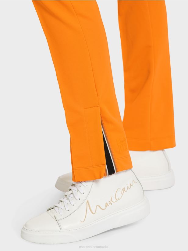 pantaloni cu fante laterale Marc Cain portocaliu deschis îmbrăcăminte 4826HH712