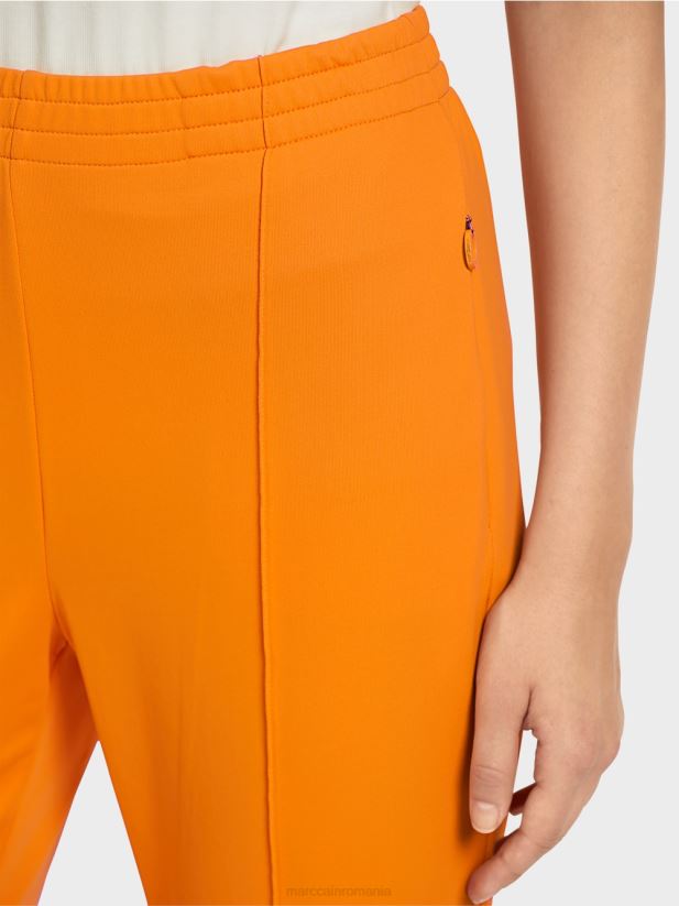 pantaloni cu fante laterale Marc Cain portocaliu deschis îmbrăcăminte 4826HH712