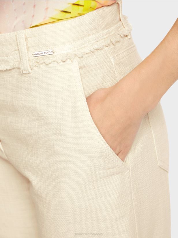 pantaloni cu franjuri în aspect de in Marc Cain lenjerie moale îmbrăcăminte 4826HH617