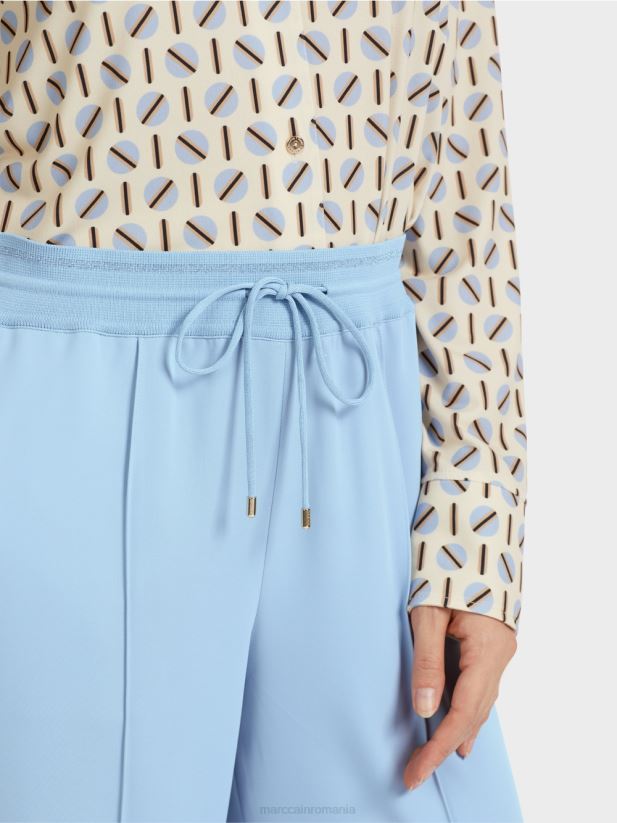 pantaloni cu picioare drepte welby Marc Cain cer întunecat de vară îmbrăcăminte 4826HH550