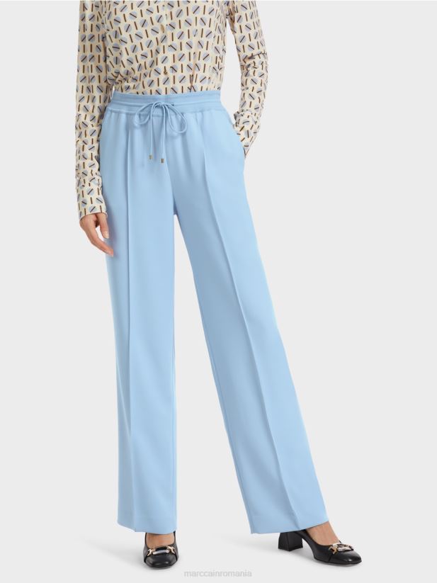 pantaloni cu picioare drepte welby Marc Cain cer întunecat de vară îmbrăcăminte 4826HH550