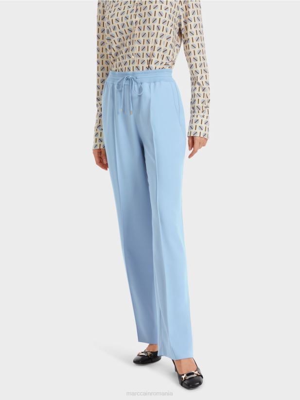 pantaloni cu picioare drepte welby Marc Cain cer întunecat de vară îmbrăcăminte 4826HH550