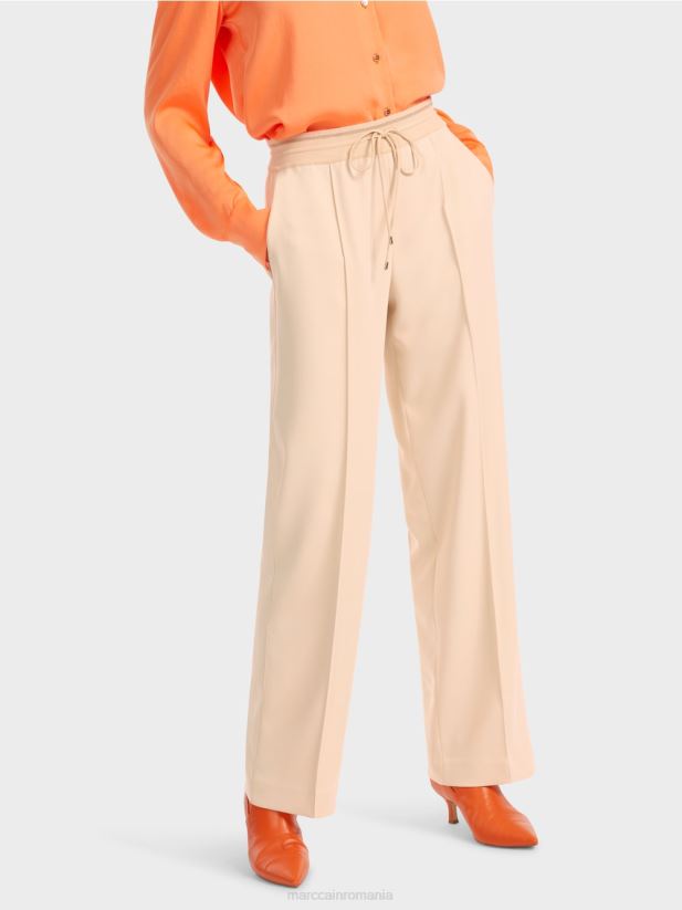 pantaloni cu picioare drepte welby Marc Cain crema inchisa îmbrăcăminte 4826HH551