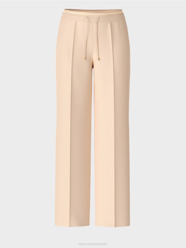 pantaloni cu picioare drepte welby Marc Cain crema inchisa îmbrăcăminte 4826HH551