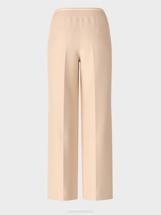 pantaloni cu picioare drepte welby Marc Cain crema inchisa îmbrăcăminte 4826HH551