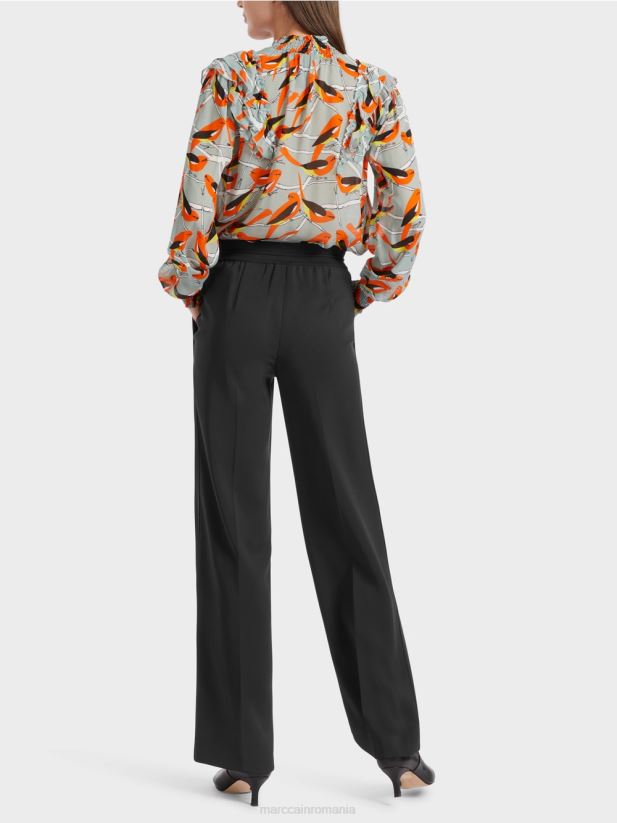 pantaloni cu picioare drepte welby Marc Cain negru îmbrăcăminte 4826HH588