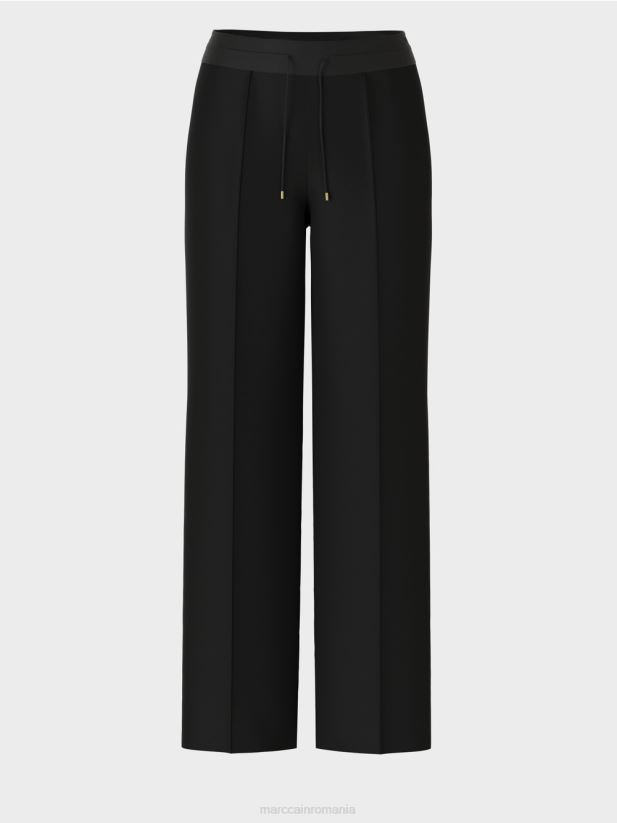 pantaloni cu picioare drepte welby Marc Cain negru îmbrăcăminte 4826HH588