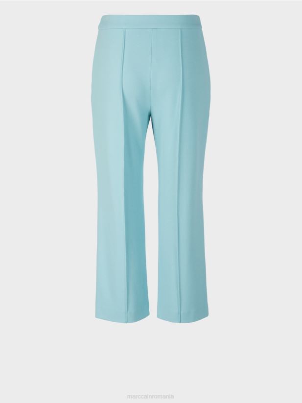 pantaloni cu picior lat Marc Cain albastru atmosferic îmbrăcăminte 4826HH733