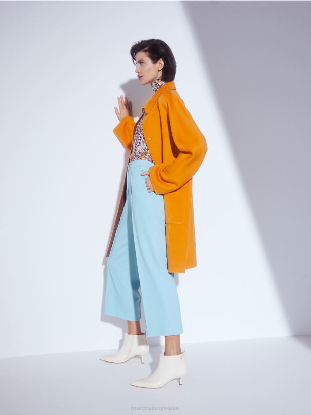 pantaloni cu picior lat Marc Cain albastru atmosferic îmbrăcăminte 4826HH733