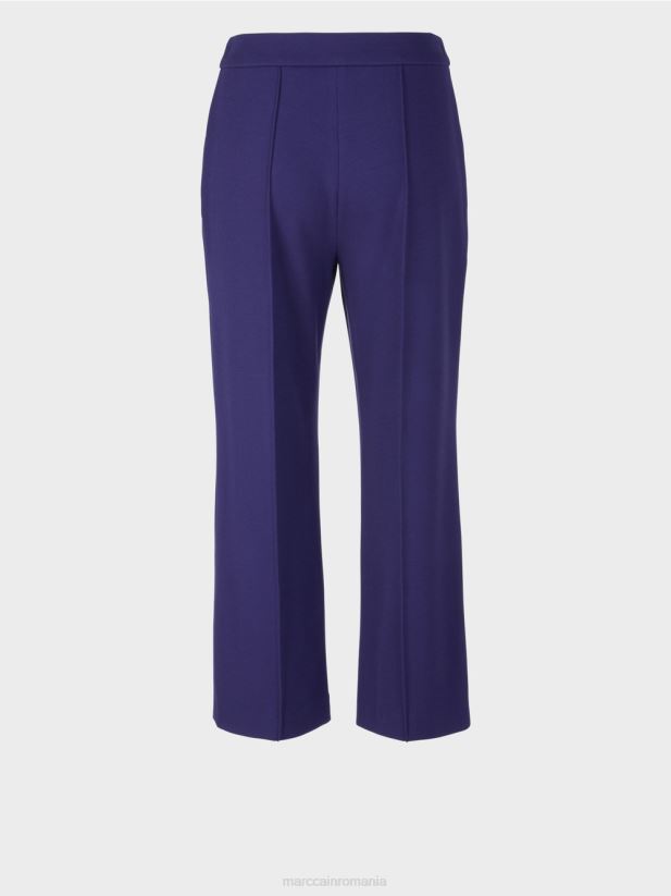 pantaloni cu picior lat Marc Cain purpuriu regal îmbrăcăminte 4826HH731
