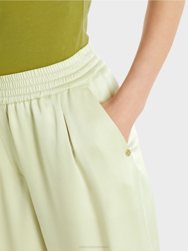 pantaloni cu pliuri în față Marc Cain respirație moale îmbrăcăminte 4826HH690