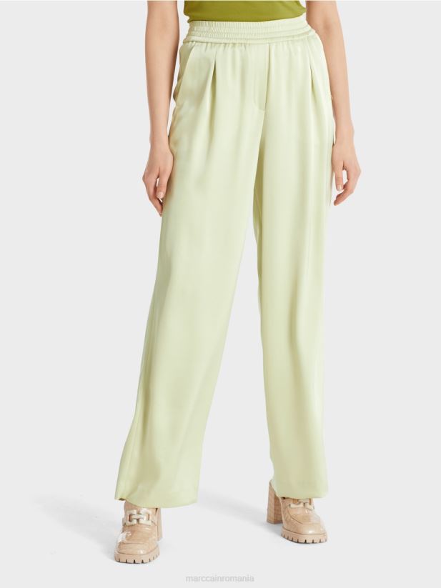 pantaloni cu pliuri în față Marc Cain respirație moale îmbrăcăminte 4826HH690