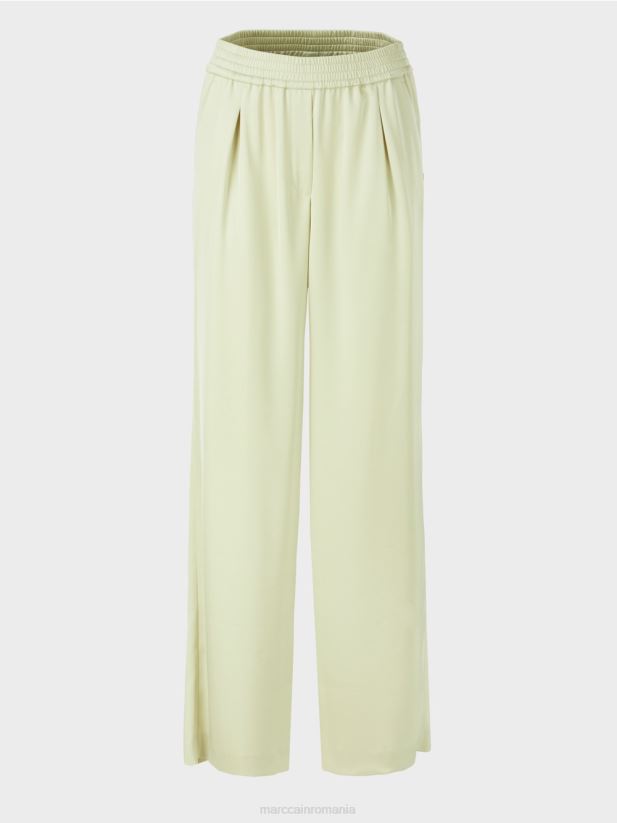 pantaloni cu pliuri în față Marc Cain respirație moale îmbrăcăminte 4826HH690