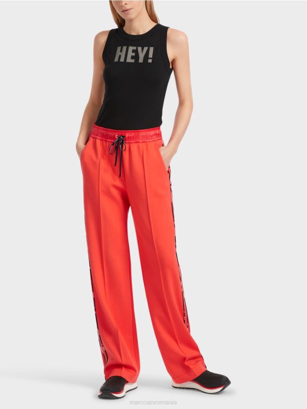 pantaloni de tip welby din jerseu largi de jogging Marc Cain campari îmbrăcăminte 4826HH536