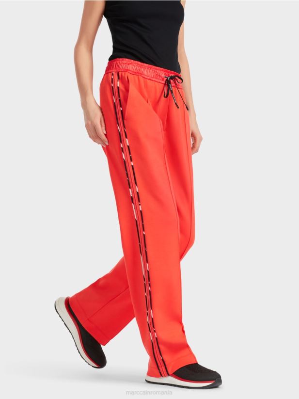 pantaloni de tip welby din jerseu largi de jogging Marc Cain campari îmbrăcăminte 4826HH536