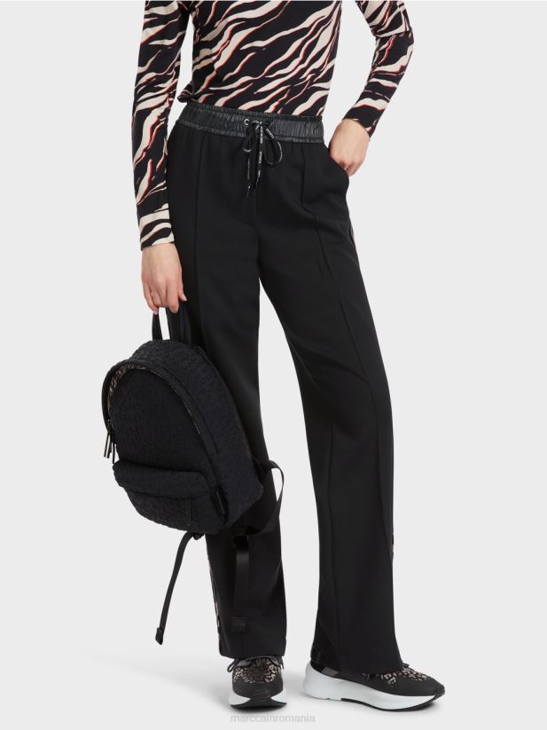 pantaloni de tip welby din jerseu largi de jogging Marc Cain negru îmbrăcăminte 4826HH535