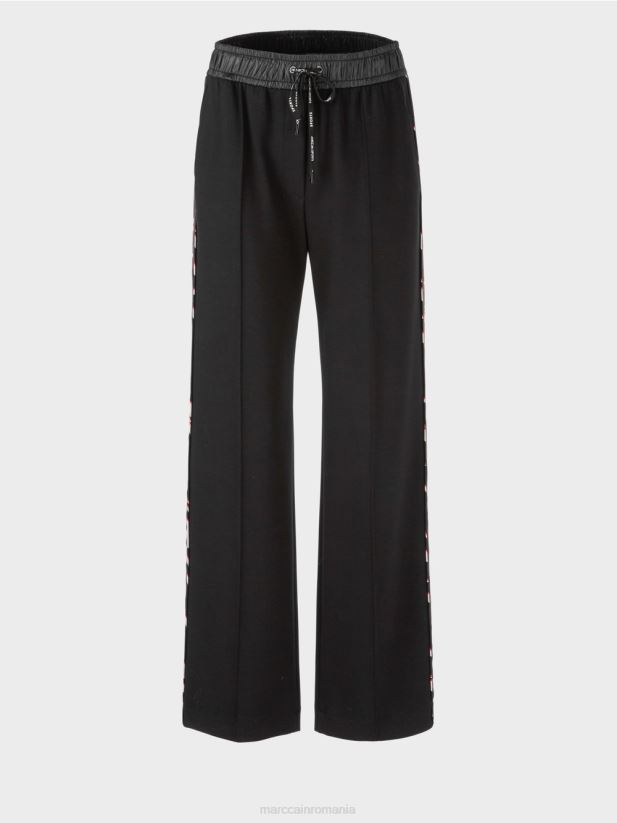 pantaloni de tip welby din jerseu largi de jogging Marc Cain negru îmbrăcăminte 4826HH535