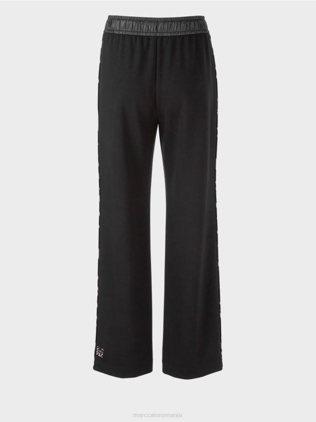 pantaloni de tip welby din jerseu largi de jogging Marc Cain negru îmbrăcăminte 4826HH535