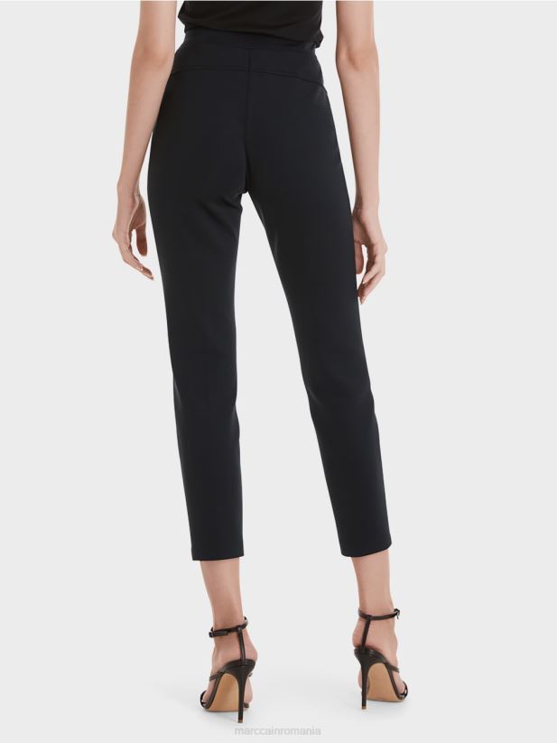 pantaloni din jerse stretch Marc Cain albastru miezul nopții îmbrăcăminte 4826HH737