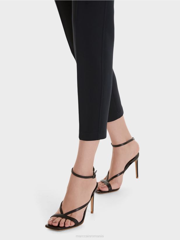 pantaloni din jerse stretch Marc Cain albastru miezul nopții îmbrăcăminte 4826HH737