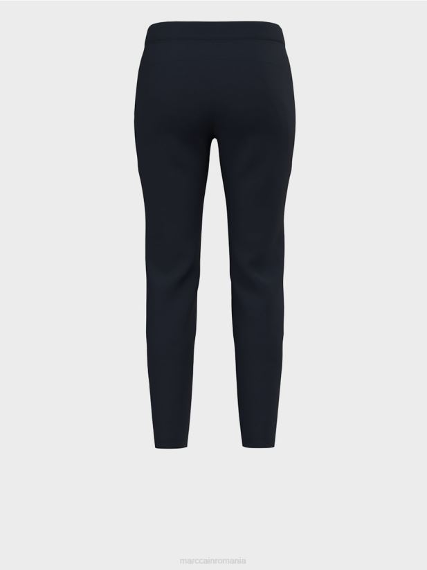 pantaloni din jerse stretch Marc Cain albastru miezul nopții îmbrăcăminte 4826HH737