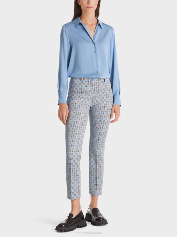 pantaloni din jerseu stretch Sydney Marc Cain cer întunecat de vară îmbrăcăminte 4826HH548