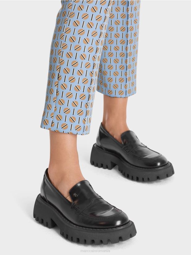 pantaloni din jerseu stretch Sydney Marc Cain cer întunecat de vară îmbrăcăminte 4826HH548