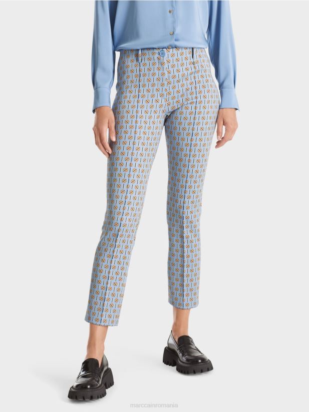 pantaloni din jerseu stretch Sydney Marc Cain cer întunecat de vară îmbrăcăminte 4826HH548