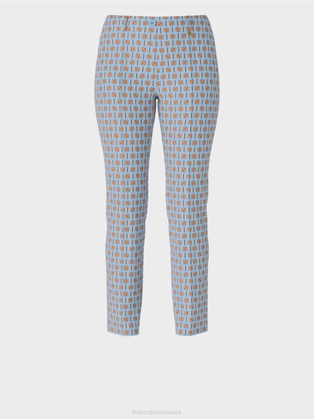 pantaloni din jerseu stretch Sydney Marc Cain cer întunecat de vară îmbrăcăminte 4826HH548