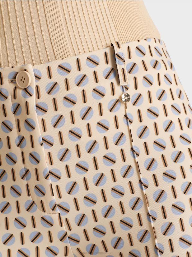 pantaloni din jerseu stretch Sydney Marc Cain crema inchisa îmbrăcăminte 4826HH549