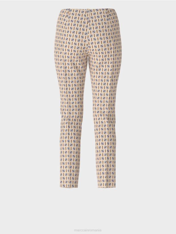 pantaloni din jerseu stretch Sydney Marc Cain crema inchisa îmbrăcăminte 4826HH549