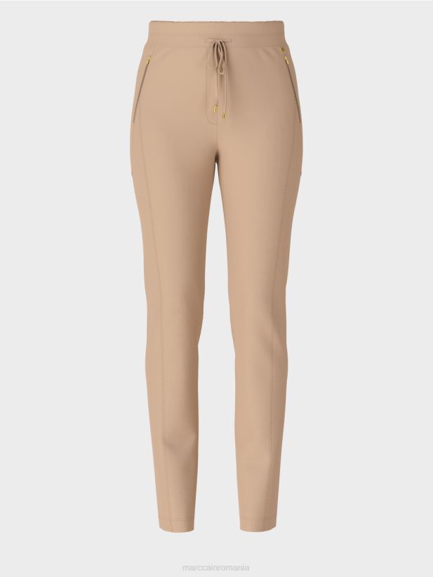 pantaloni din stofă elastică ribera Marc Cain granola îmbrăcăminte 4826HH726