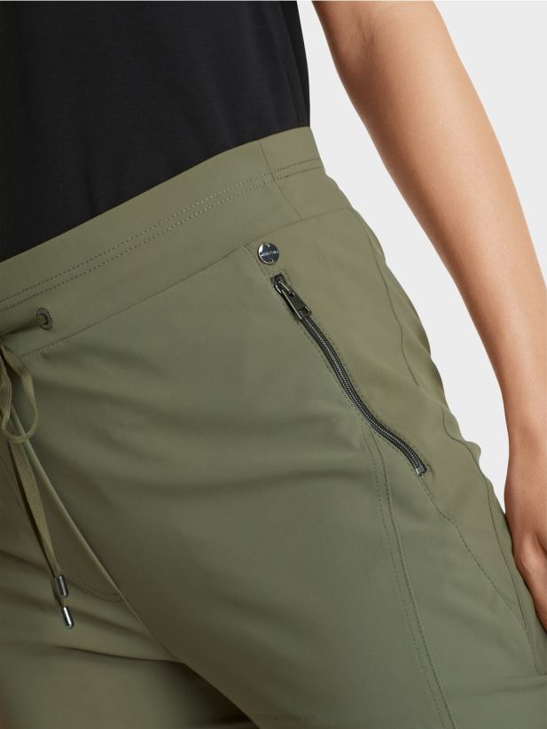 pantaloni din stofă elastică ribera Marc Cain junglă adâncă îmbrăcăminte 4826HH727