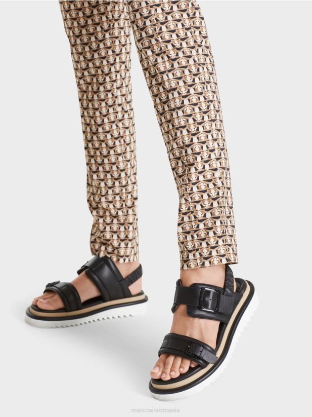 pantaloni din stofa stretch ribera - cap de leu Marc Cain granola îmbrăcăminte 4826HH724