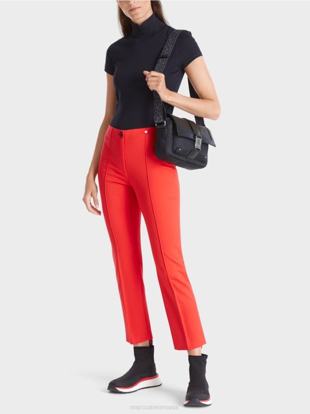 pantaloni eleganti din jersey Sydney Marc Cain campari îmbrăcăminte 4826HH595