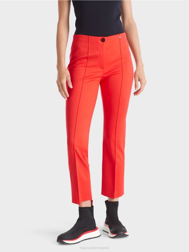 pantaloni eleganti din jersey Sydney Marc Cain campari îmbrăcăminte 4826HH595