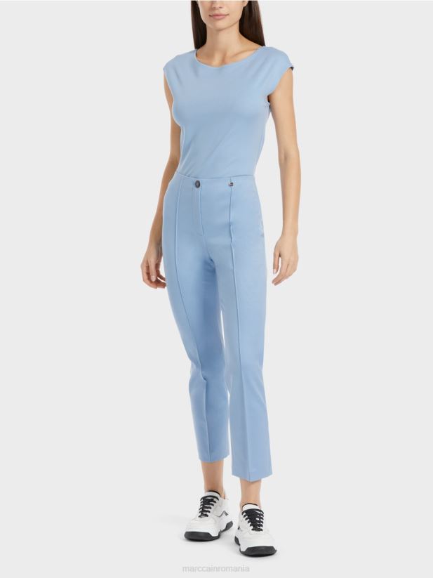 pantaloni eleganti din jersey Sydney Marc Cain cer întunecat de vară îmbrăcăminte 4826HH594