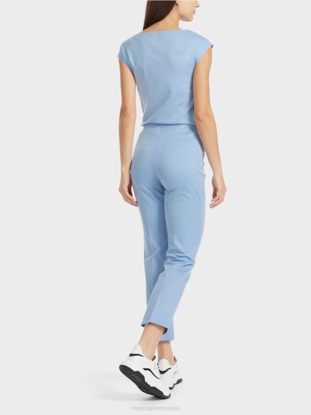 pantaloni eleganti din jersey Sydney Marc Cain cer întunecat de vară îmbrăcăminte 4826HH594