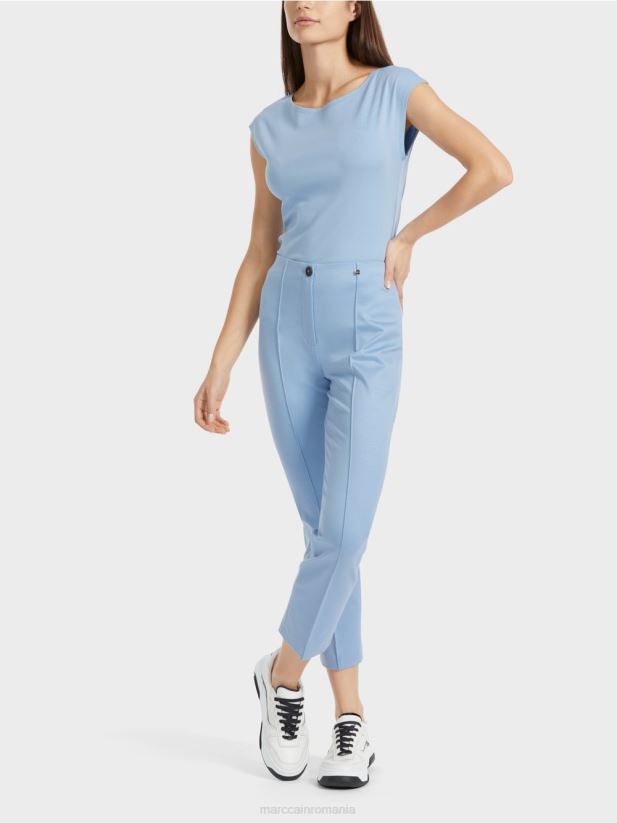 pantaloni eleganti din jersey Sydney Marc Cain cer întunecat de vară îmbrăcăminte 4826HH594