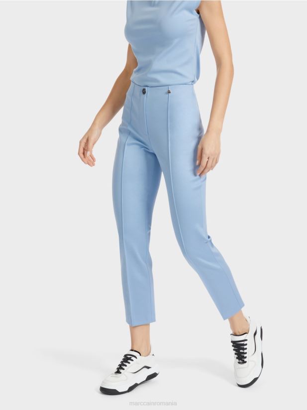 pantaloni eleganti din jersey Sydney Marc Cain cer întunecat de vară îmbrăcăminte 4826HH594