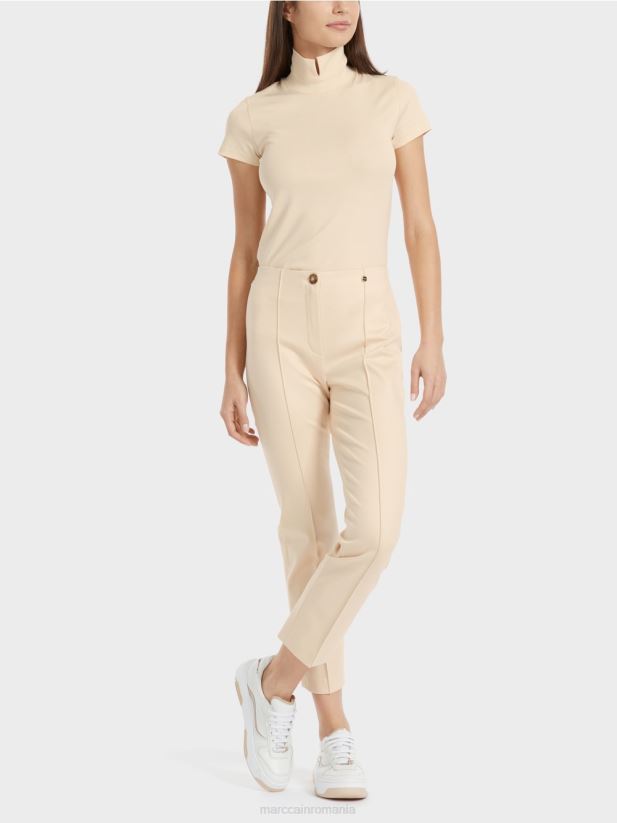 pantaloni eleganti din jersey Sydney Marc Cain crema inchisa îmbrăcăminte 4826HH593