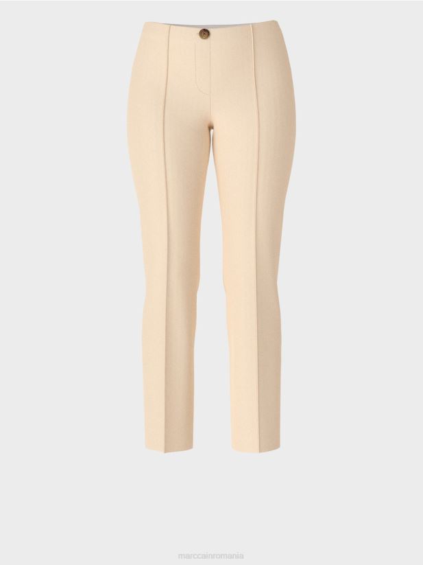 pantaloni eleganti din jersey Sydney Marc Cain crema inchisa îmbrăcăminte 4826HH593