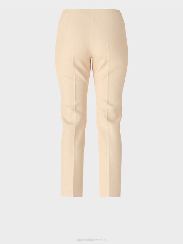 pantaloni eleganti din jersey Sydney Marc Cain crema inchisa îmbrăcăminte 4826HH593