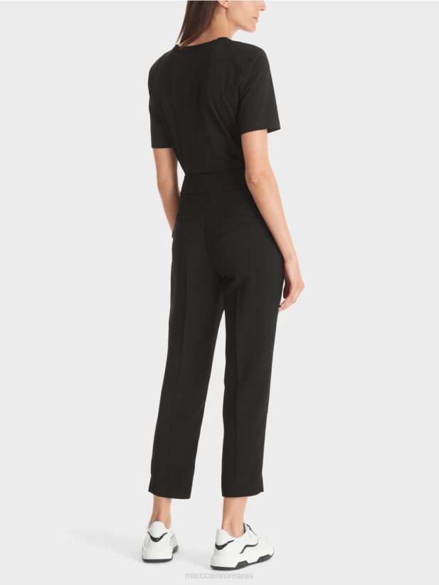 pantaloni ferrol cu ​​o formă feminină Marc Cain negru îmbrăcăminte 4826HH576