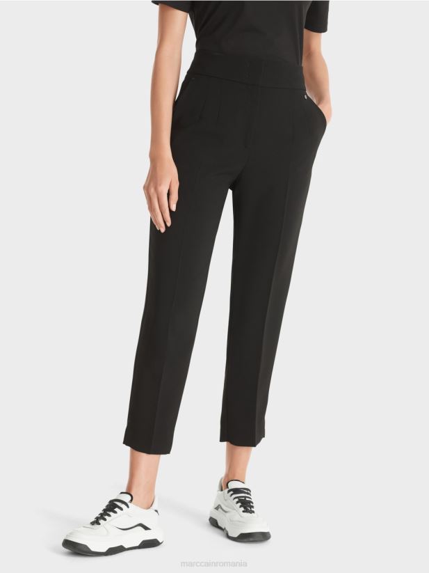 pantaloni ferrol cu ​​o formă feminină Marc Cain negru îmbrăcăminte 4826HH576
