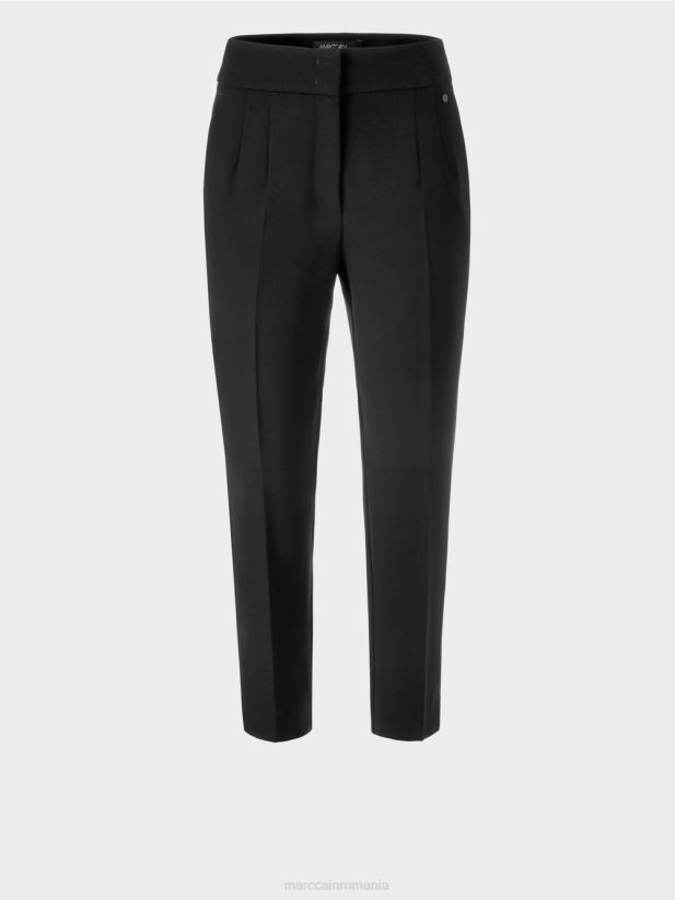 pantaloni ferrol cu ​​o formă feminină Marc Cain negru îmbrăcăminte 4826HH576