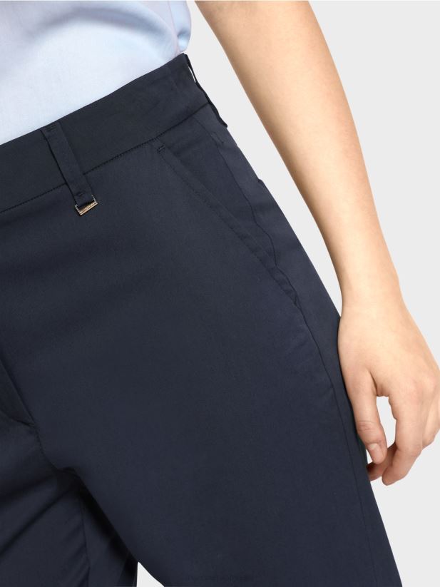 pantaloni franca cu cute și manșetă Marc Cain albastru miezul nopții îmbrăcăminte 4826HH667