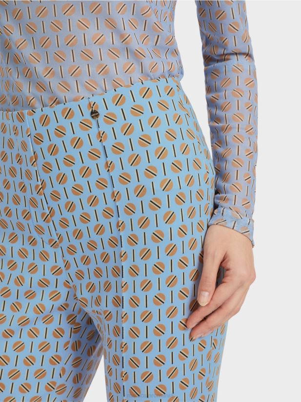 pantaloni frederica cu imprimeu grafic Marc Cain cer întunecat de vară îmbrăcăminte 4826HH554