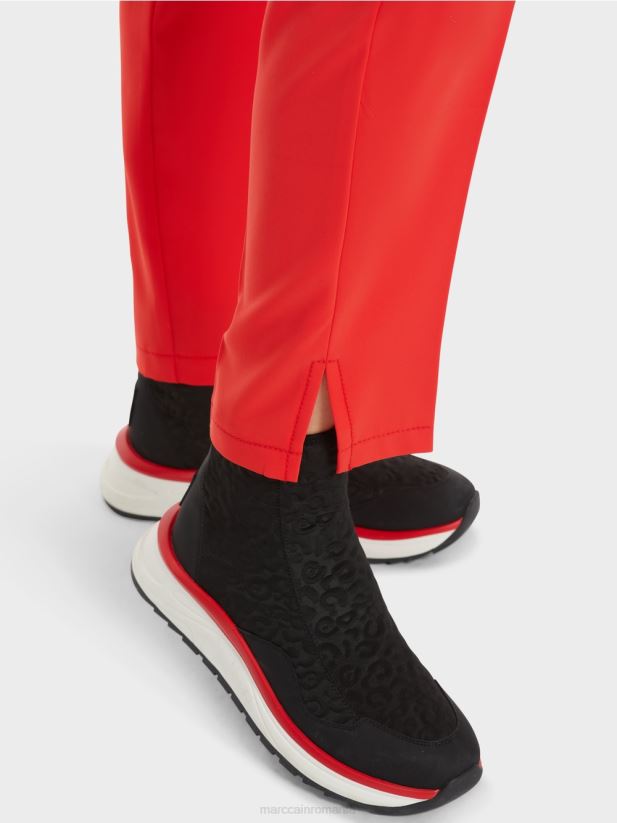 pantaloni fushun cu fante laterale Marc Cain campari îmbrăcăminte 4826HH537