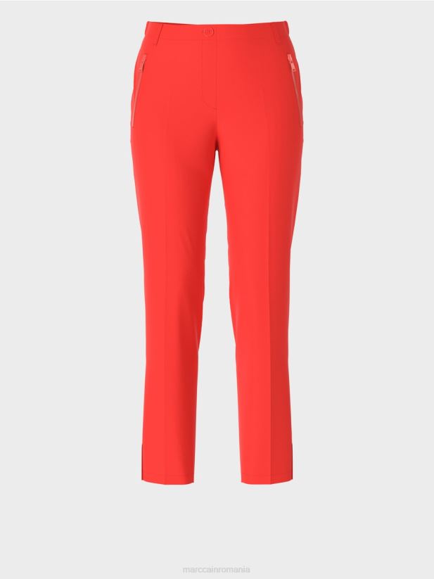 pantaloni fushun cu fante laterale Marc Cain campari îmbrăcăminte 4826HH537